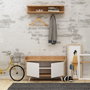Hanah Home Recibidor Arasso Roble y Blanco